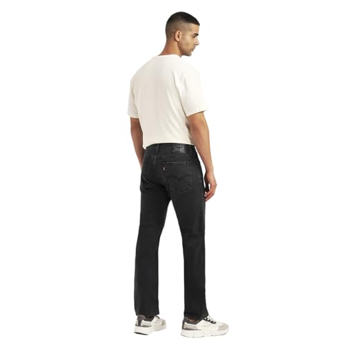 Levi's Men's 513 Black Slim Straight Fit Mid Rise Jeans