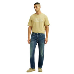 Men's 513 Dark-Blue Slim Straight Fit Mid Rise Jeans