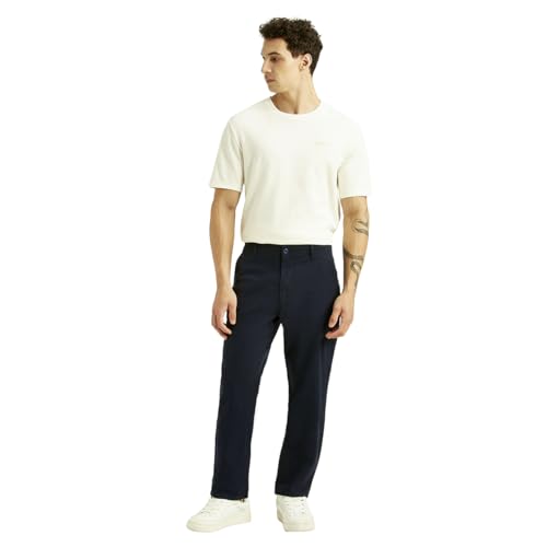 Levi's Men's Navy Relaxed Straight Fit Trousers