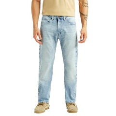 Levi's Men's 505 Light-Blue Straight Fit Mid Rise Jeans