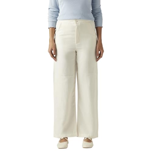 Levi's Women's Off-White Loose Fit High Rise Joggers