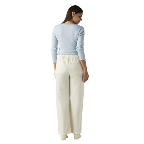 Levi's Women's Off-White Loose Fit High Rise Joggers