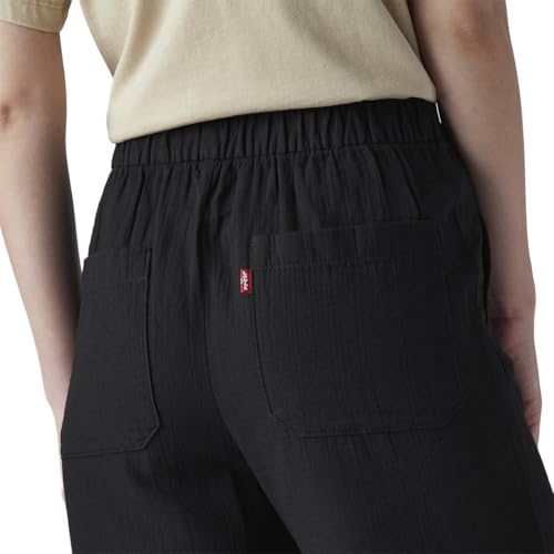 Women's Black Loose Fit High Rise Cargos