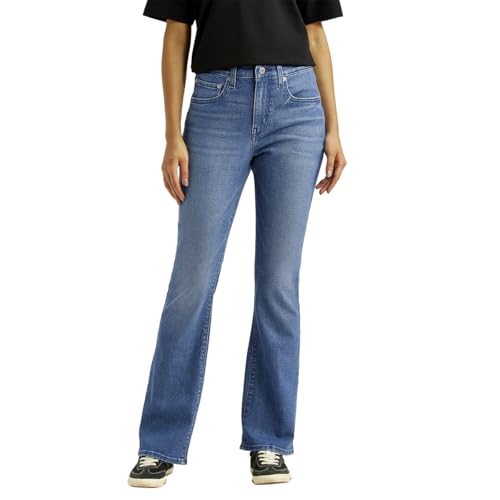 Levi's Women's Mid Rise Flared Fit Blue Jeans