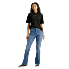 Levi's Women's Mid Rise Flared Fit Blue Jeans