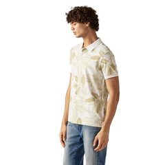 Men's Printed Slim Fit Pique Polo T-Shirt