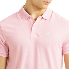 Levi's Men's Solid Light-Pink Slim Fit Polo T-Shirt