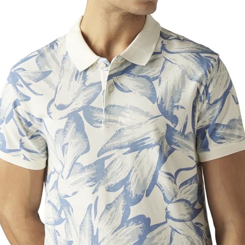Men's Printed Slim Fit Pique Polo T-Shirt
