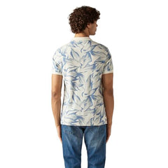 Men's Printed Slim Fit Pique Polo T-Shirt