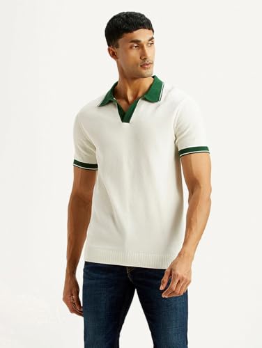 Levi's Men's Colorblock White Polo T-Shirt