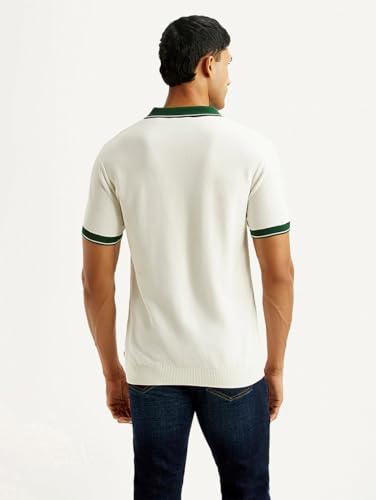 Levi's Men's Colorblock White Polo T-Shirt