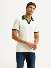 Levi's Men's Colorblock White Polo T-Shirt