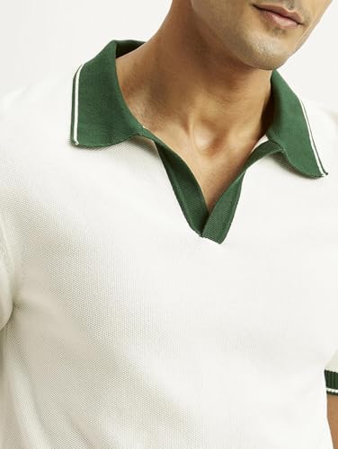 Levi's Men's Colorblock White Polo T-Shirt