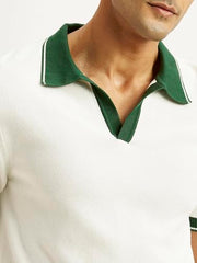 Levi's Men's Colorblock White Polo T-Shirt