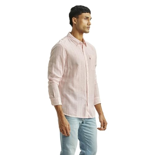 Levi's Men's Striped Light-Pink Slim Fit Shirt
