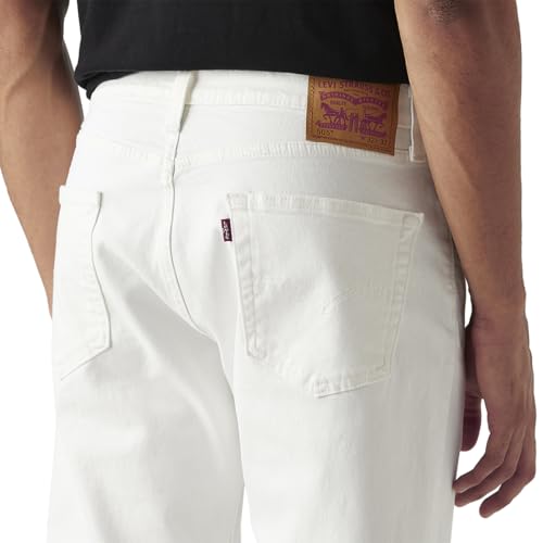 Levi's Men's 505 White Straight Fit Mid Rise Jeans