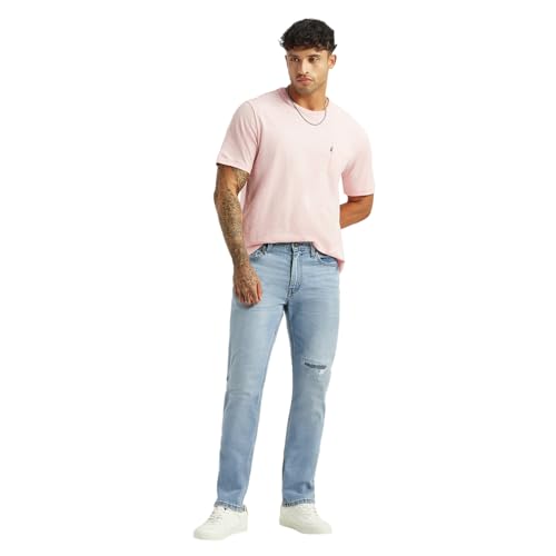 Levi's Men's 511 Light-Blue Slim Fit Mid Rise Jeans