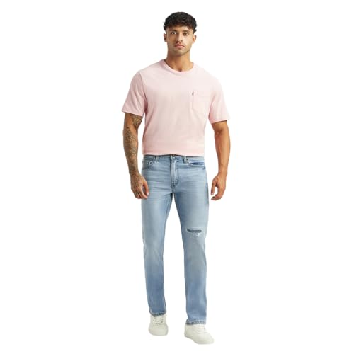 Levi's Men's 511 Light-Blue Slim Fit Mid Rise Jeans