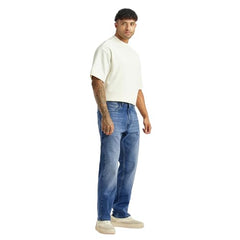 Levi's Men's 505 Blue Straight Fit Mid Rise Jeans