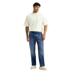 Levi's Men's 505 Blue Straight Fit Mid Rise Jeans