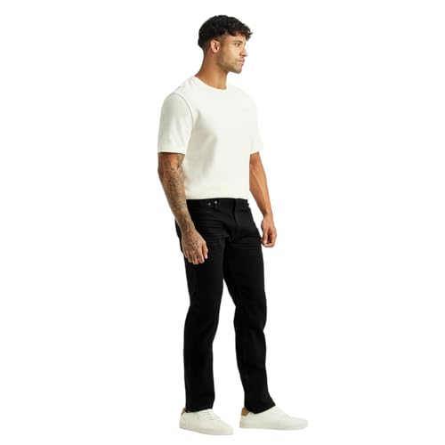 Levi's Men's 513 Black Slim Straight Fit Mid Rise Jeans
