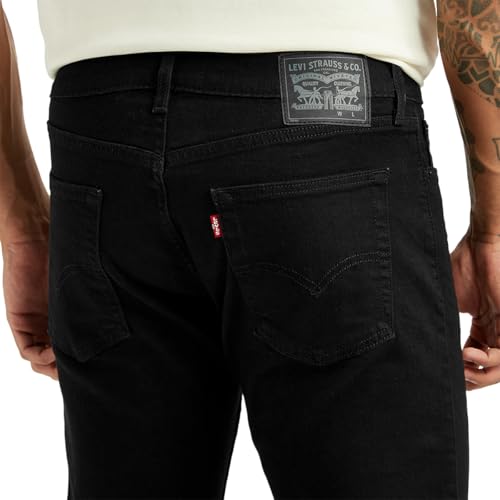 Levi's Men's 513 Black Slim Straight Fit Mid Rise Jeans