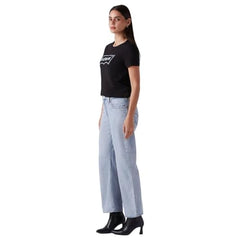 Women's Light-Blue Bootcut Mid Rise Jeans