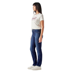 Women's 724 Dark-Blue Slim Straight Fit High Rise Jeans