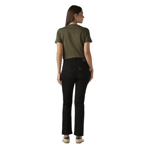 Levi's Women's 724 Black Straight Fit High Rise Jeans
