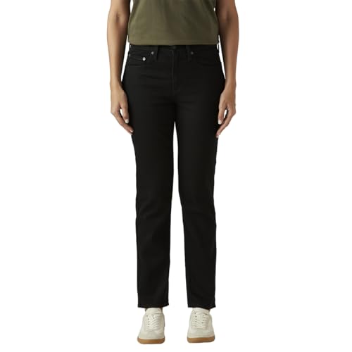 Levi's Women's 724 Black Straight Fit High Rise Jeans