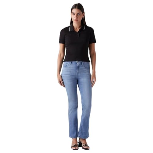 Women's 725 Light-Blue Bootcut Fit High Rise Redloop Jeans