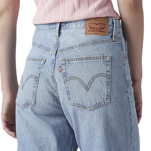 Women's Light-Blue Ribcage Straight Fit High Rise Jeans