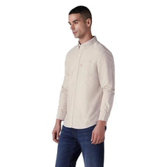 Levi's Men's Solid Slim Fit Oxford Shirt Beige