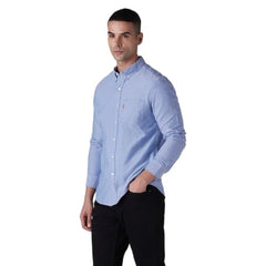 Levi's Men's Solid Slim Fit Oxford Shirt Light-Blue