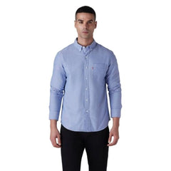Levi's Men's Solid Slim Fit Oxford Shirt Light-Blue