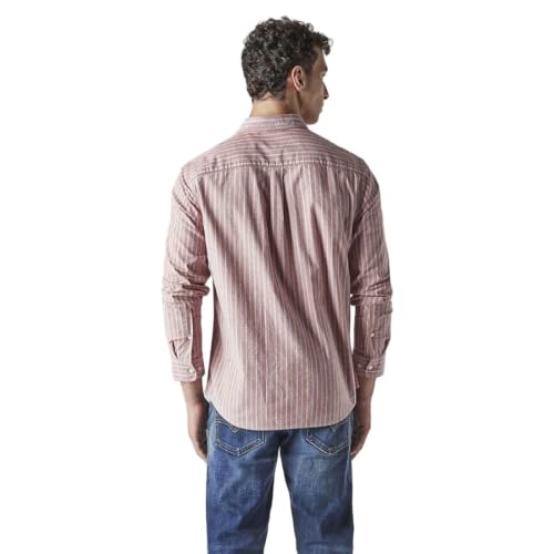 Levi's Men's Striped Slim Fit Oxford Shirt Pink