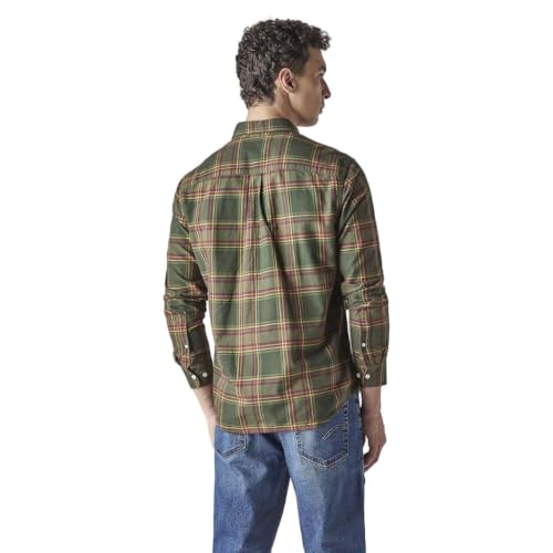 Levi's Men's Checkered Slim Fit Oxford Shirt Dark-Green