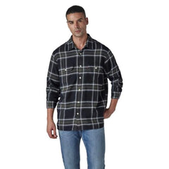 Levi's Men's Checkered Relaxed Fit Flannel Shirt Black