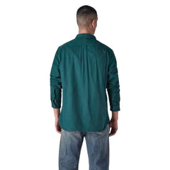 Levi's Men's Solid Relaxed Fit Flannel Shirt Teal