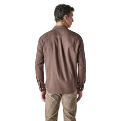 Levi's Men's Solid Slim Fit Oxford Shirt Brown