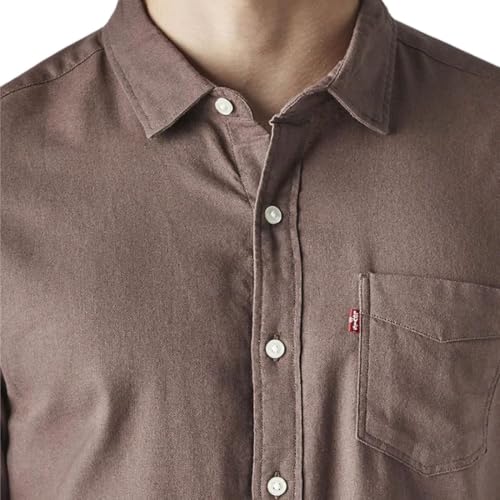 Levi's Men's Solid Slim Fit Oxford Shirt Brown