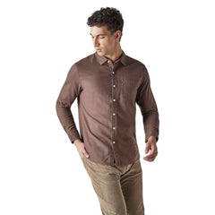 Levi's Men's Solid Slim Fit Oxford Shirt Brown