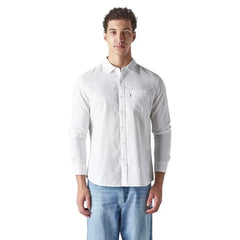 Levi's Men's Solid Slim Fit Oxford Shirt White