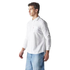 Levi's Men's Solid Slim Fit Oxford Shirt White