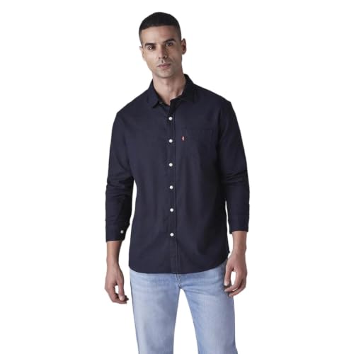 Levi's Men's Solid Slim Fit Oxford Shirt Navy