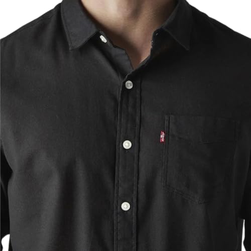 Levi's Men's Solid Slim Fit Oxford Shirt Black