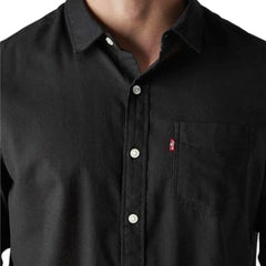 Levi's Men's Solid Slim Fit Oxford Shirt Black