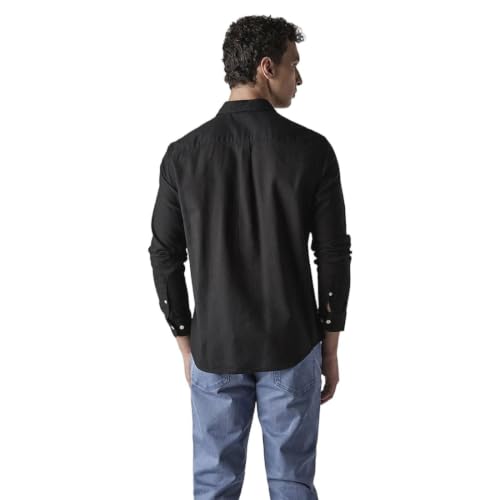 Levi's Men's Solid Slim Fit Oxford Shirt Black