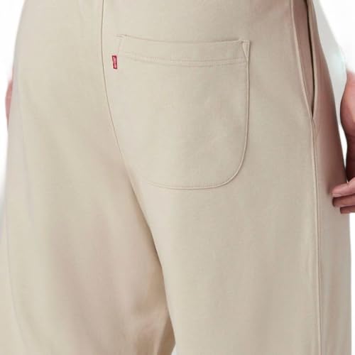 Levi's Men's Beige Regular Fit Mid Rise Joggers