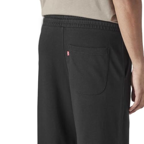 Levi's Men's Black Regular Fit Mid Rise Joggers